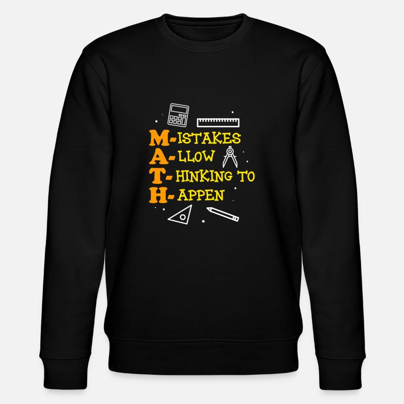 Mathe Lehrer Kleidung - Stanley/Stella Unisex Bio-Sweatshirt CHANGER  - Schwarz
