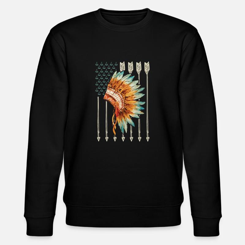 Cadeau de flèche d’indicateur américain indigène des ETATS-UNIS - Sweat bio CHANGER Stanley/Stella Unisexe - noir