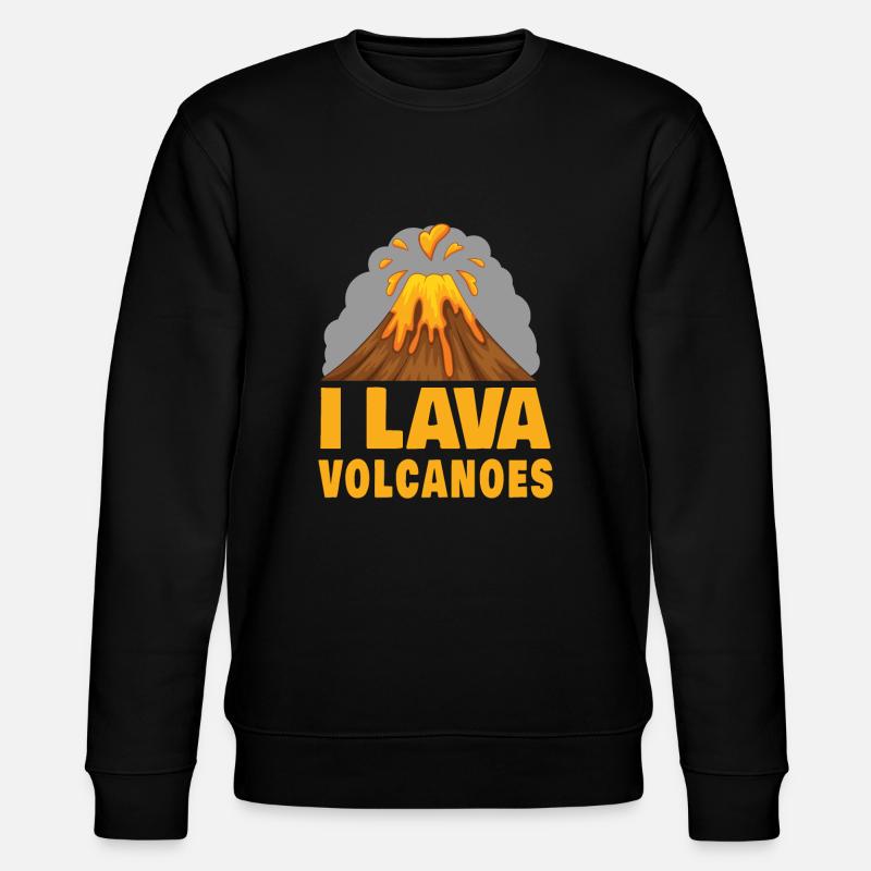 Vulkan Lava Lustig - Stanley/Stella Unisex Bio-Sweatshirt CHANGER  - Schwarz