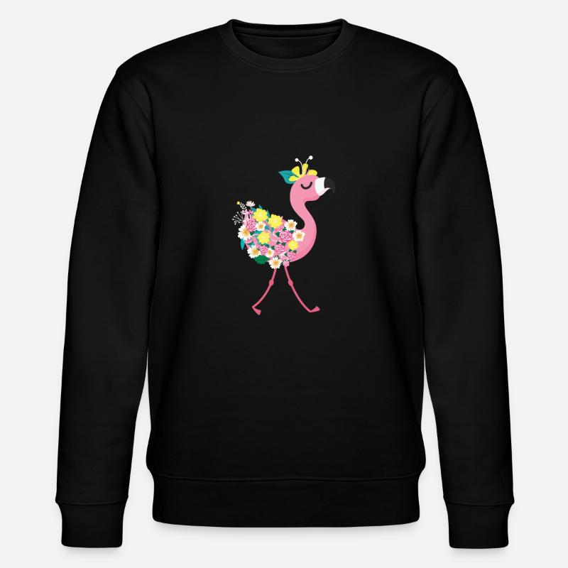 BlumenFlamingo - Stanley/Stella Unisex Bio-Sweatshirt CHANGER  - Schwarz