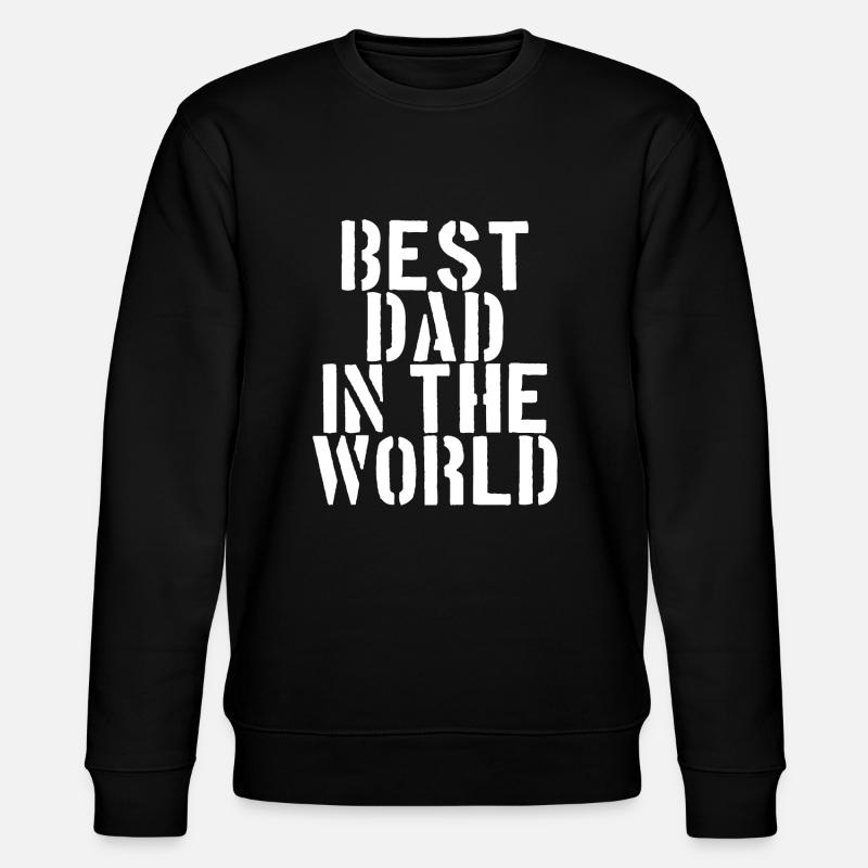BESTER VATER DER WELT PERE GESCHENK - Stanley/Stella Unisex Bio-Sweatshirt CHANGER  - Schwarz