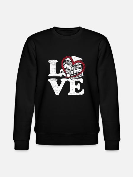Books Love - Stanley/Stella CHANGER Unisex Organic Sweatshirt - black