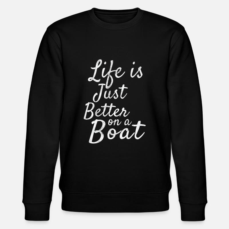 Boot Yacht Segeln - Stanley/Stella Unisex Bio-Sweatshirt CHANGER  - Schwarz