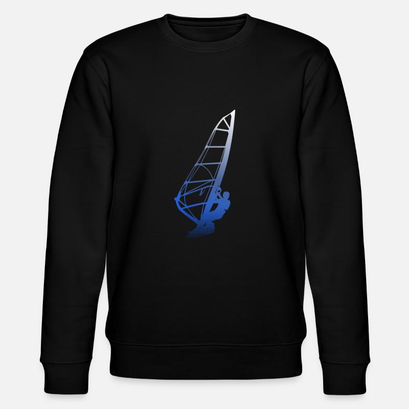 Windsurfer Silhouette - Stanley/Stella Unisex Bio-Sweatshirt CHANGER  - Schwarz