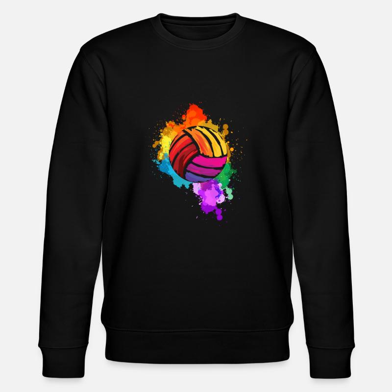 Volleyball Paint Spritzer - Stanley/Stella Unisex Bio-Sweatshirt CHANGER - Schwarz