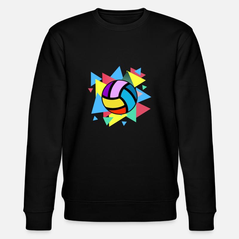 Volleyball Bunt - Stanley/Stella Unisex Bio-Sweatshirt CHANGER  - Schwarz