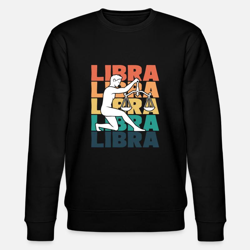 Anniversaire du zodiaque Balance - Sweat bio CHANGER Stanley/Stella Unisexe - noir