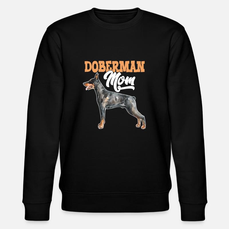 Doberman Dog Doberman Mom - Stanley/Stella CHANGER Unisex Organic Sweatshirt - black