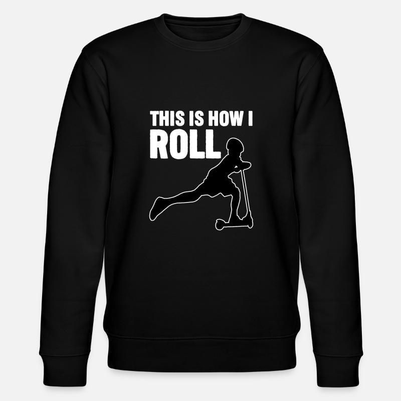 Rollerfahren So rolle ich - Stanley/Stella Unisex Bio-Sweatshirt CHANGER  - Schwarz