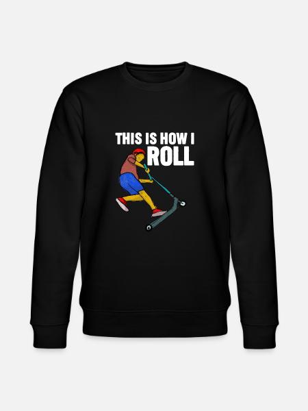 Rollerfahren So rolle ich - Stanley/Stella Unisex Bio-Sweatshirt CHANGER  - Schwarz
