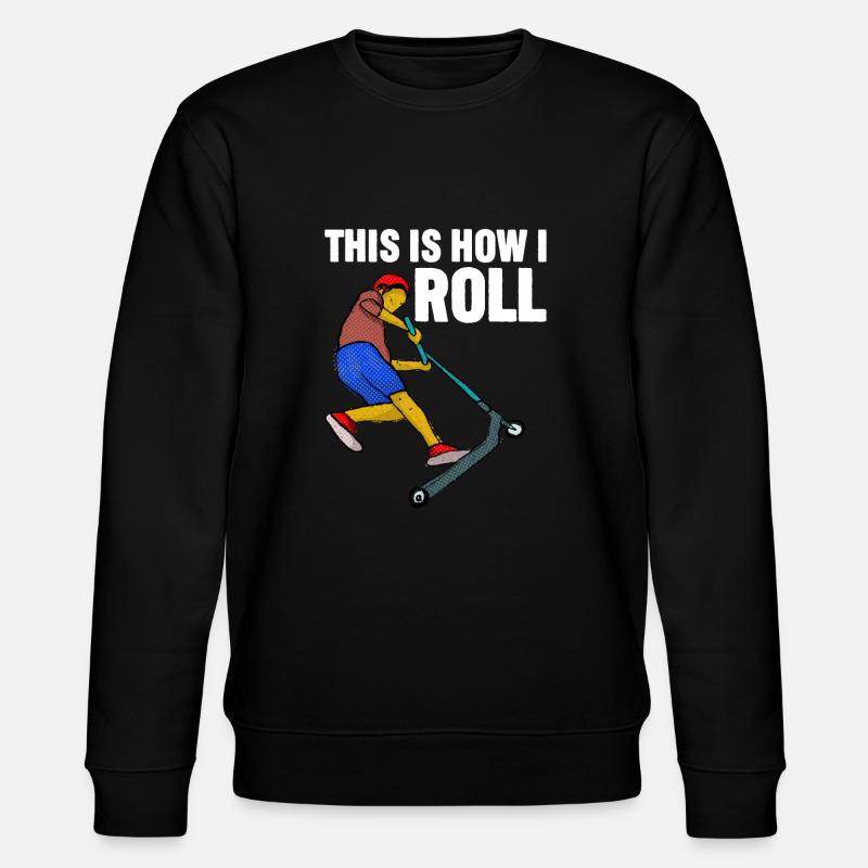 Rollerfahren So rolle ich - Stanley/Stella Unisex Bio-Sweatshirt CHANGER - Schwarz