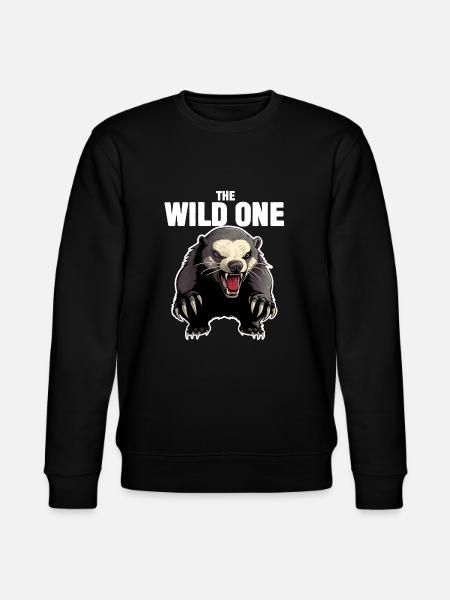 Honigdachs Der Wilde - Stanley/Stella Unisex Bio-Sweatshirt CHANGER - Schwarz