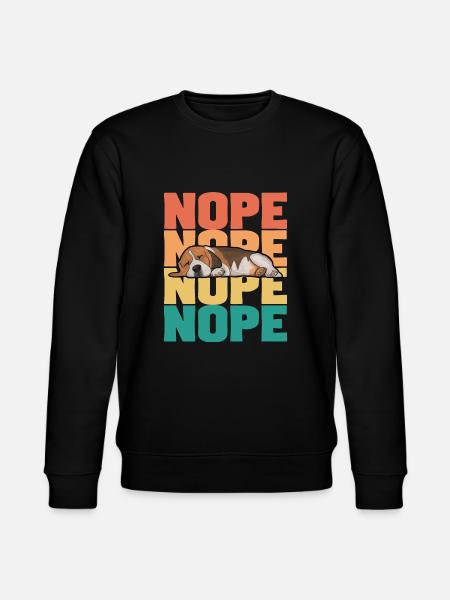 Beagle Dog Nope - Stanley/Stella CHANGER Unisex Organic Sweatshirt - black