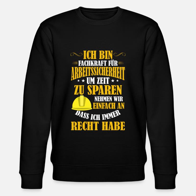 Arbeitssicherheit Sifa Sicherheitskraft - Stanley/Stella Unisex Bio-Sweatshirt CHANGER  - Schwarz