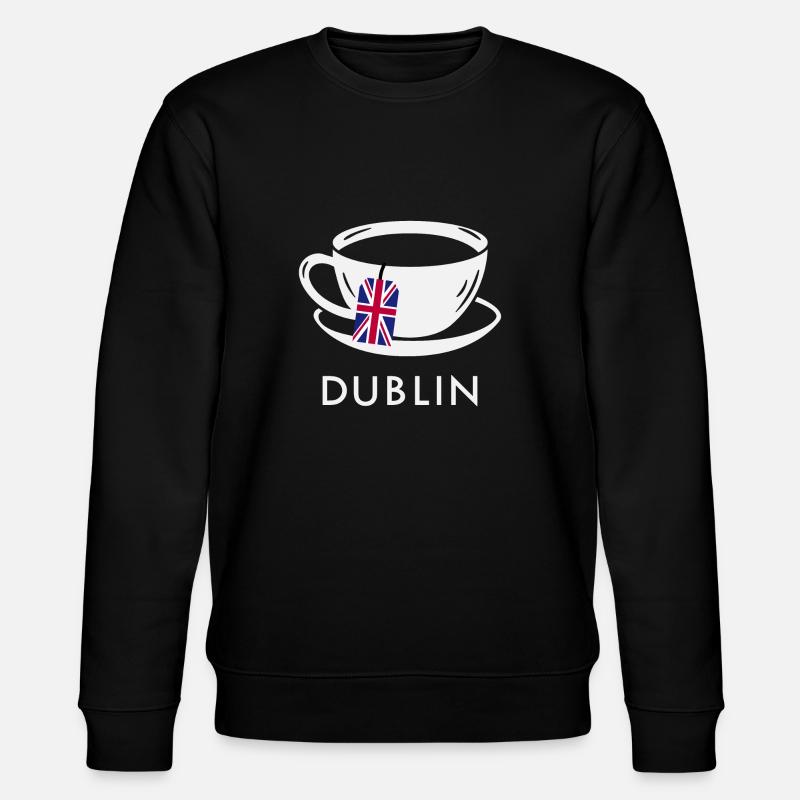 Dublin Teetasse UK Flagge Teebeutel - Stanley/Stella Unisex Bio-Sweatshirt CHANGER - Schwarz