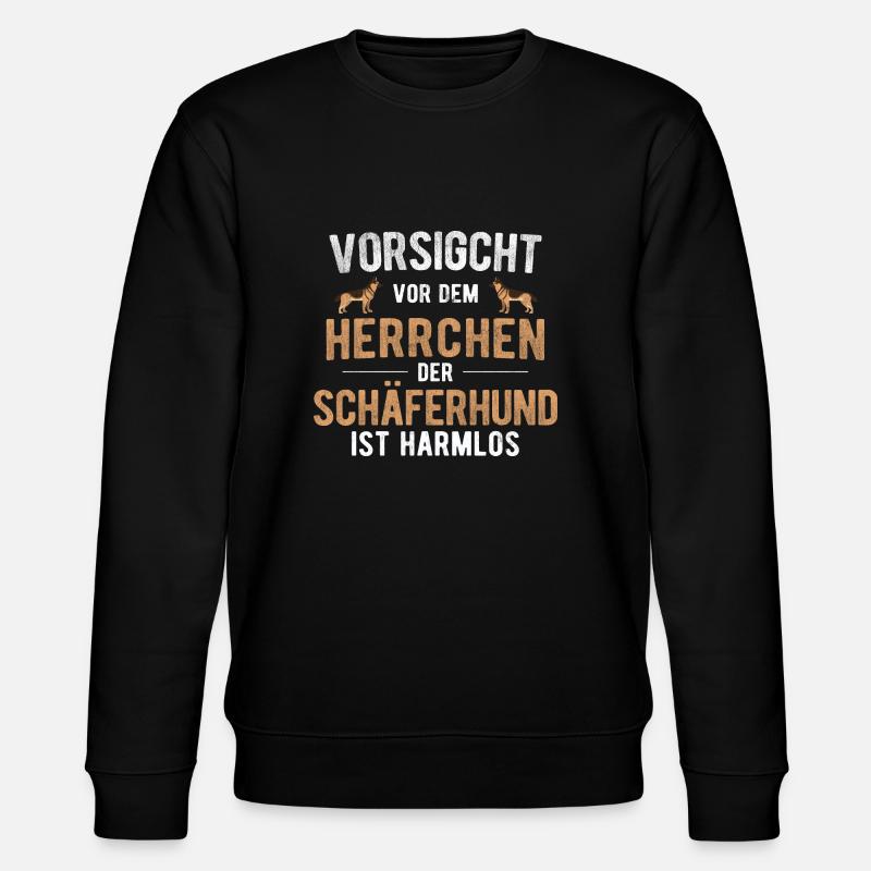 Deutscher Schäferhund Deutschen Schäferhund - Stanley/Stella Unisex Bio-Sweatshirt CHANGER  - Schwarz