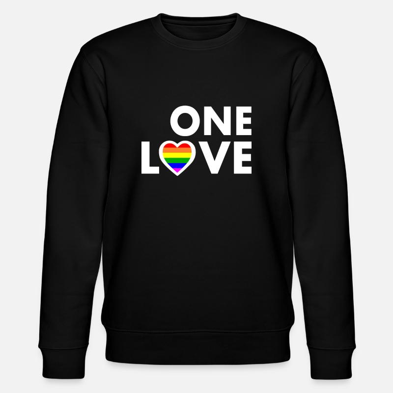 One love - Stanley/Stella Unisex Bio-Sweatshirt CHANGER  - Schwarz