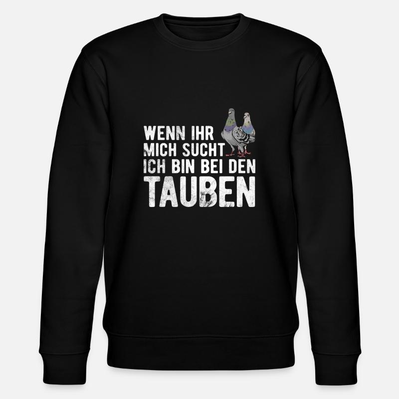 Taube Tauben Vogel - Stanley/Stella Unisex Bio-Sweatshirt CHANGER - Schwarz