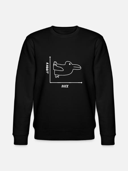 Duck Rabbit Graph Shirt - Fun Math Teacher Easter - Stanley/Stella Unisex Bio-Sweatshirt CHANGER  - Schwarz