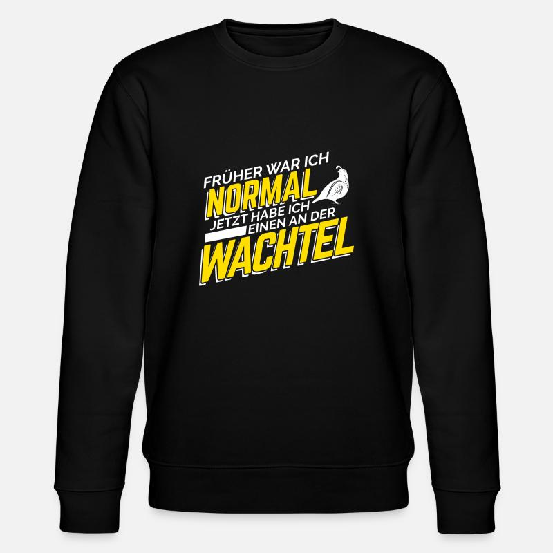 Wachtel Geschenkidee - Stanley/Stella Unisex Bio-Sweatshirt CHANGER  - Schwarz