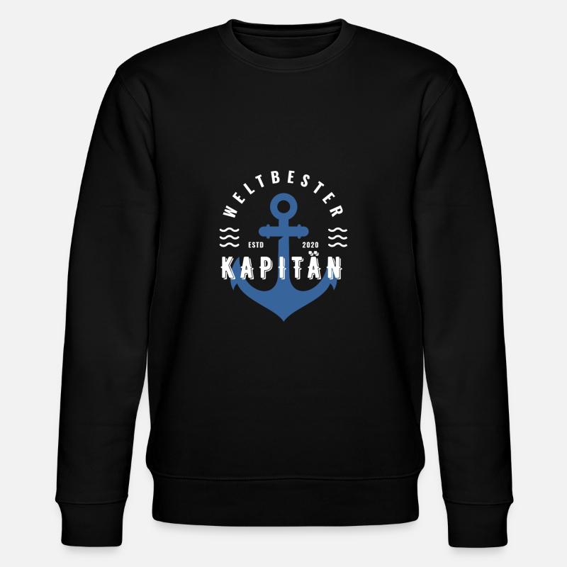 weltbester Kapitän - Stanley/Stella Unisex Bio-Sweatshirt CHANGER  - Schwarz