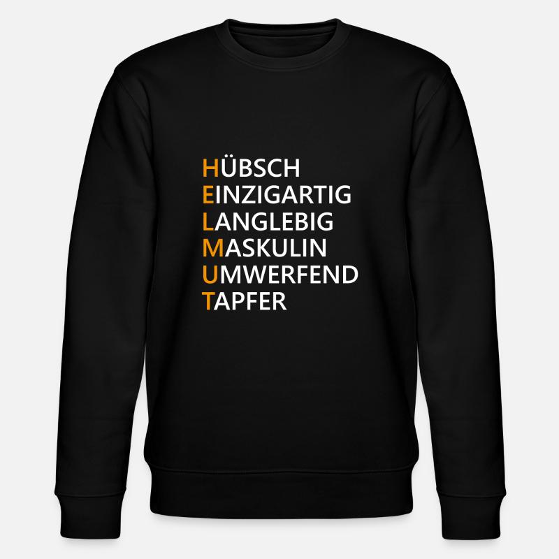 Helmut Name Geschenk - Stanley/Stella Unisex Bio-Sweatshirt CHANGER  - Schwarz