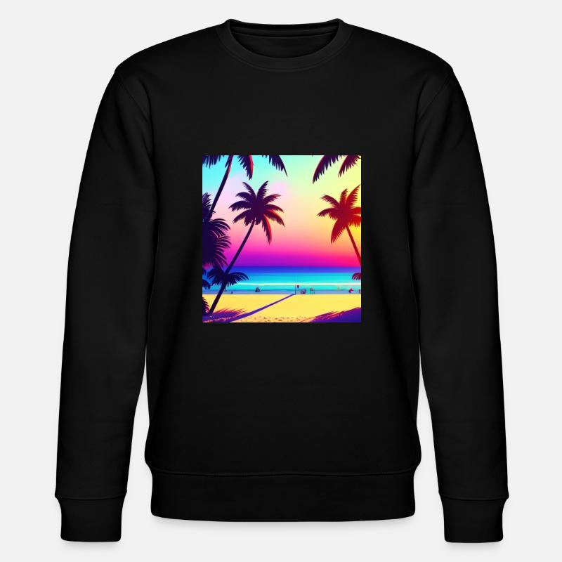 Rétro Plage des années 80 - Sweat bio CHANGER Stanley/Stella Unisexe - noir