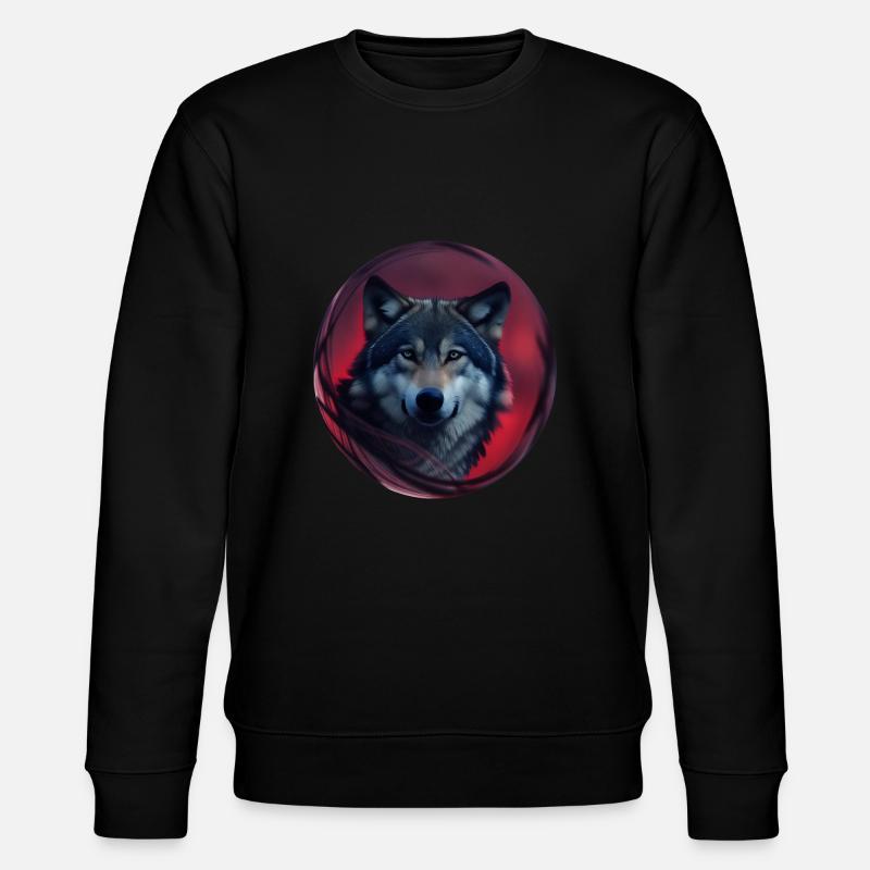 Wolf - Stanley/Stella Unisex Bio-Sweatshirt CHANGER  - Schwarz