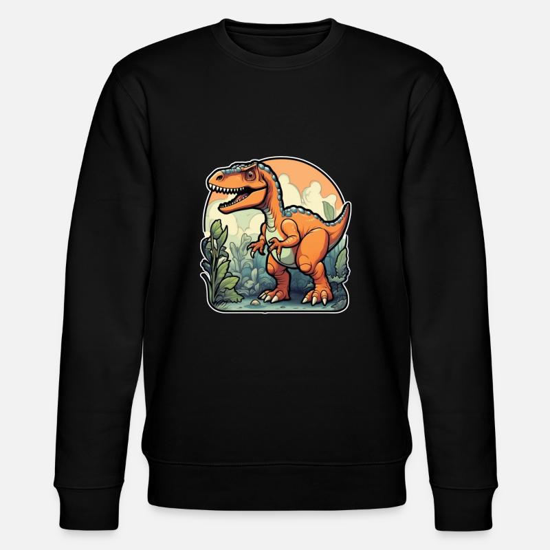 Karikatur-Dinosaurier - Stanley/Stella Unisex Bio-Sweatshirt CHANGER  - Schwarz