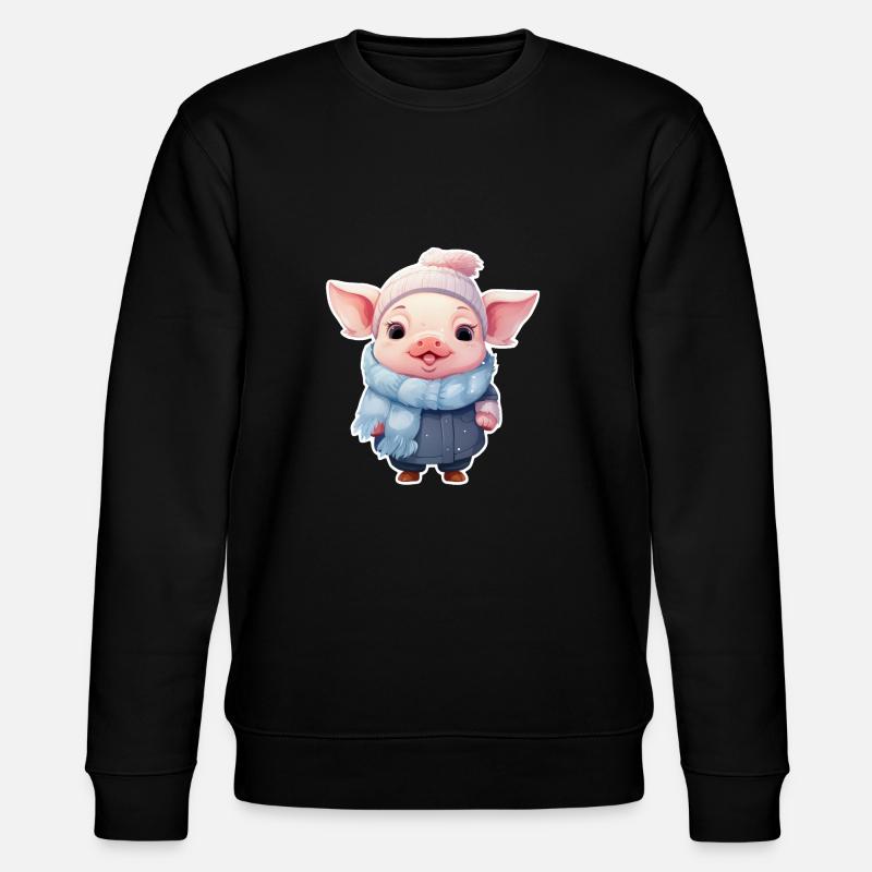 Mignon cochon est froid - Sweat bio CHANGER Stanley/Stella Unisexe - noir