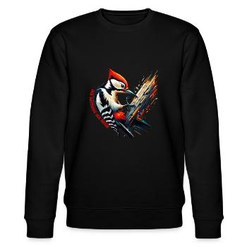 Rhythmus der Natur - Stanley/Stella Unisex Bio-Sweatshirt CHANGER  - Schwarz - Vorne - Nik (191cm) & Marisol (170cm)