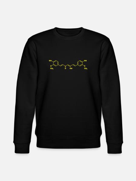 Turmeric Curcumin Molecular Chemical Formula - Stanley/Stella CHANGER Unisex Organic Sweatshirt - black