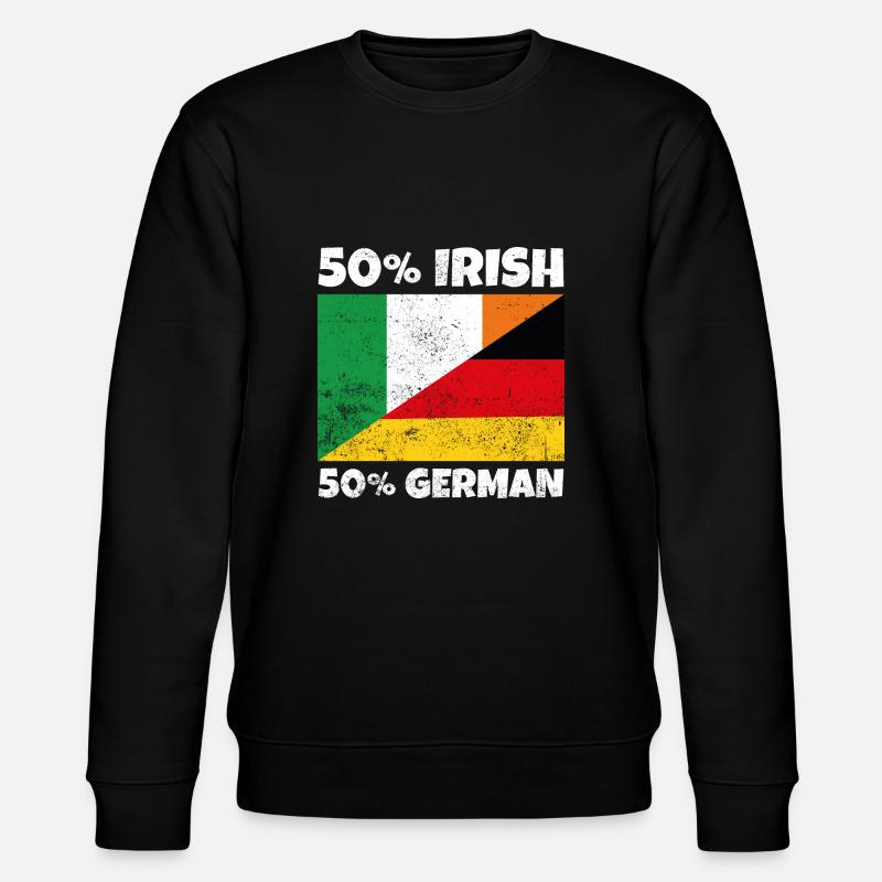 50 Irish 50 German - Stanley/Stella CHANGER Unisex Organic Sweatshirt - black