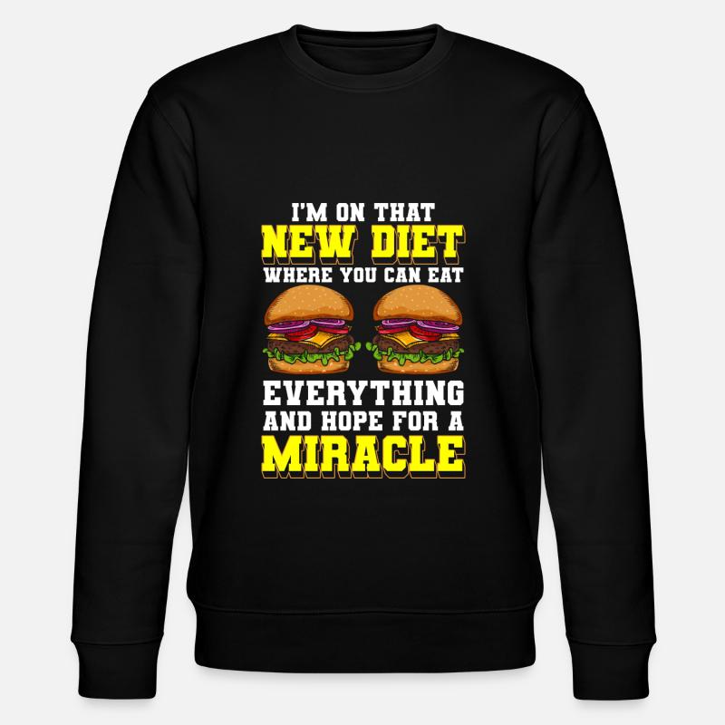Buffet Menü Mahlzeit Köstlichkeiten - Stanley/Stella Unisex Bio-Sweatshirt CHANGER  - Schwarz