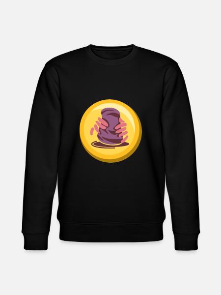 Pottery Sticker Icon Design - Stanley/Stella CHANGER Unisex Organic Sweatshirt - black