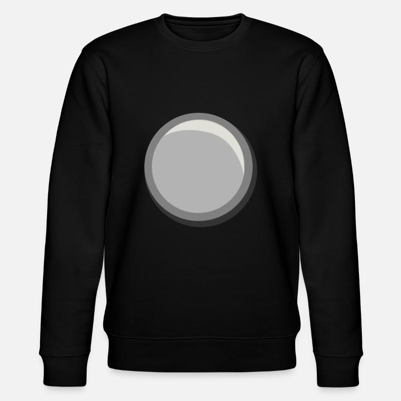 Silver Button Circle Sticker Template - Stanley/Stella CHANGER Unisex Organic Sweatshirt - black