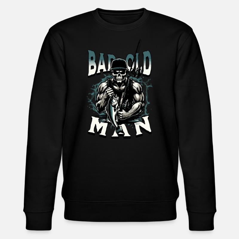 BAD OLD MAN Angler - Stanley/Stella Unisex Bio-Sweatshirt CHANGER  - Schwarz
