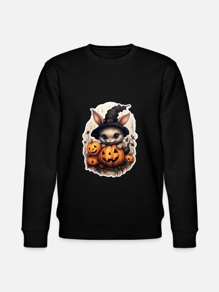 Halloween Hexerhäschen - Stanley/Stella Unisex Bio-Sweatshirt CHANGER  - Schwarz