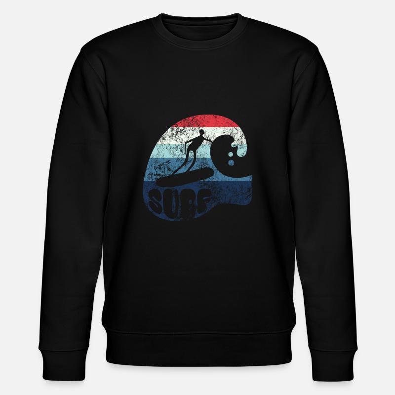 Wave - Surfer - Surf - Gift - Stanley/Stella CHANGER Unisex Organic Sweatshirt - black