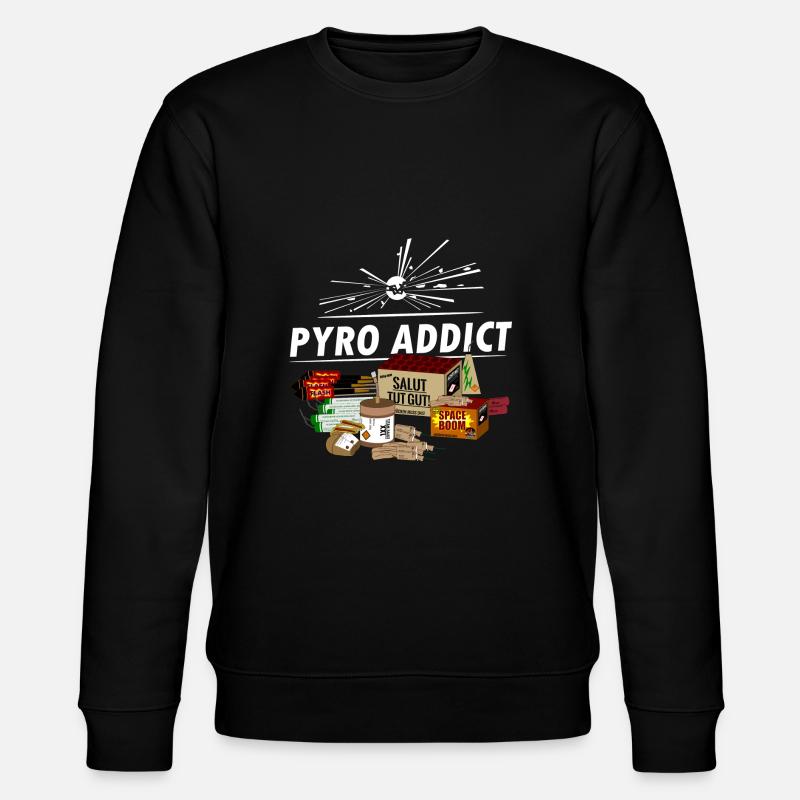 Silvester Pyro Addict - Stanley/Stella Unisex Bio-Sweatshirt CHANGER  - Schwarz