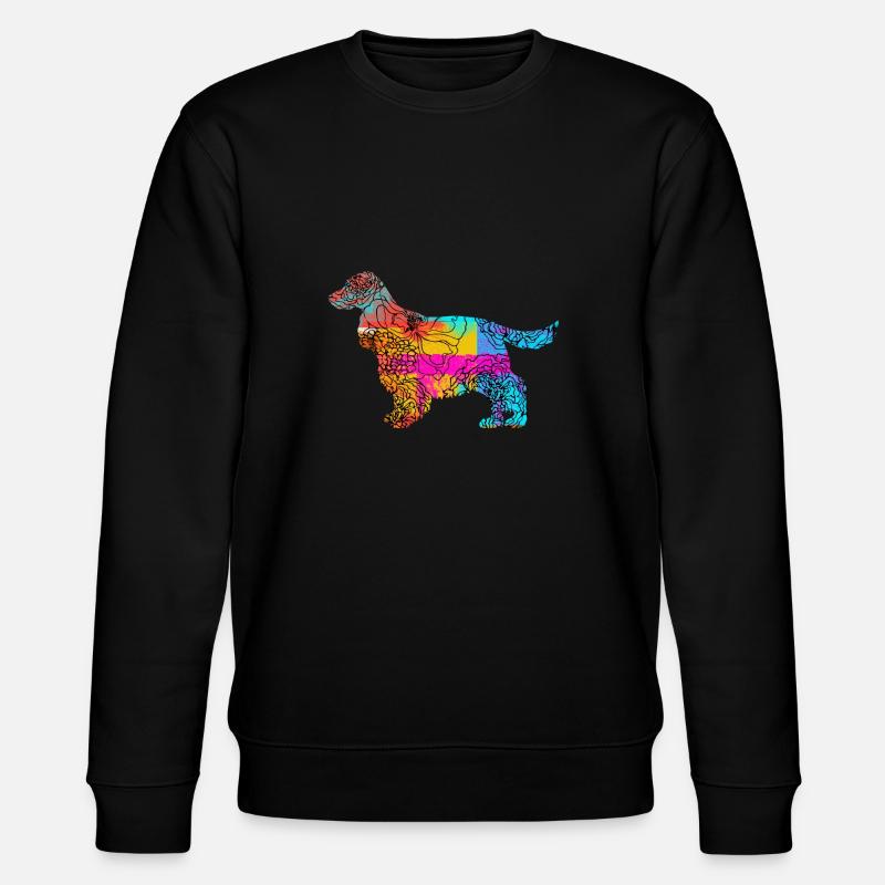 Cocker Spaniel Flowers - Sweat bio CHANGER Stanley/Stella Unisexe - noir