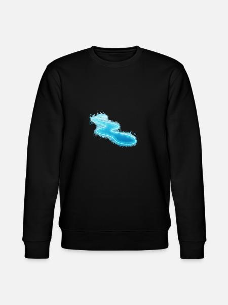 Water current bright glowing - Stanley/Stella CHANGER Unisex Organic Sweatshirt - black