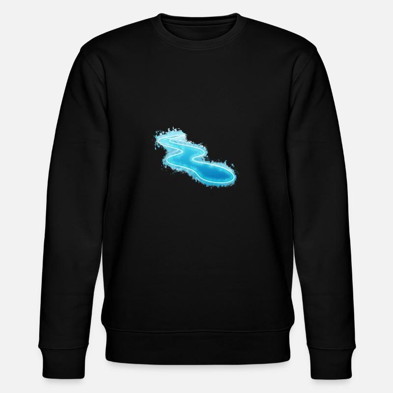 Water current bright glowing - Stanley/Stella CHANGER Unisex Organic Sweatshirt - black