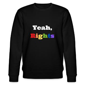 Ja, Rechte |pro-choice, pro-lgbt, Menschenrechte| - Stanley/Stella Unisex Bio-Sweatshirt CHANGER  - Schwarz - Vorne - Nik (191cm) & Marisol (170cm)
