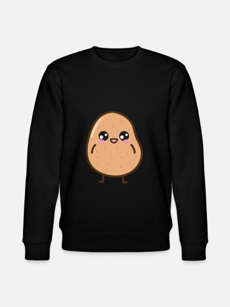Potato Smile Kawaii - Stanley/Stella CHANGER Unisex Organic Sweatshirt - black