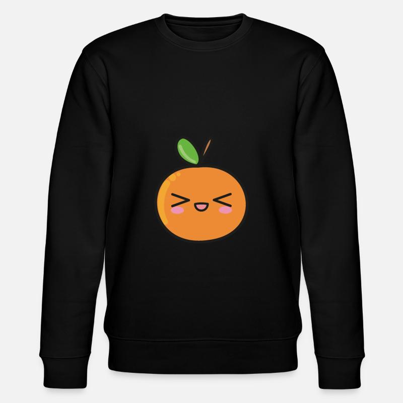 Fruit Orange Cute Kawaii - Stanley/Stella CHANGER Unisex Organic Sweatshirt - black