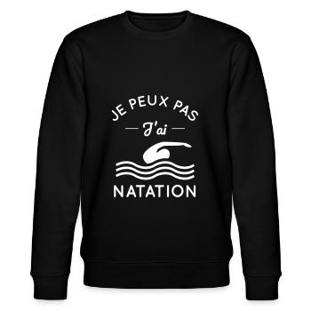 Je peux pas j'ai natation - Sweat bio CHANGER Stanley/Stella Unisexe - noir - Devant - Nik (191cm) & Marisol (170cm)