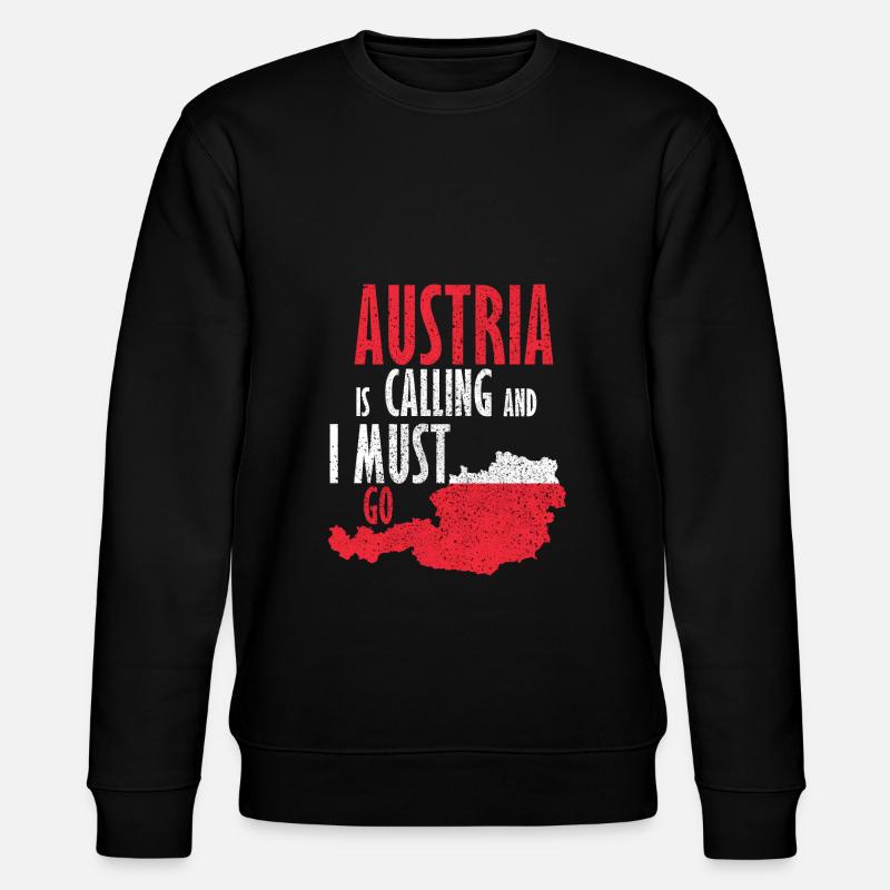 Österreich - Stanley/Stella Unisex Bio-Sweatshirt CHANGER  - Schwarz