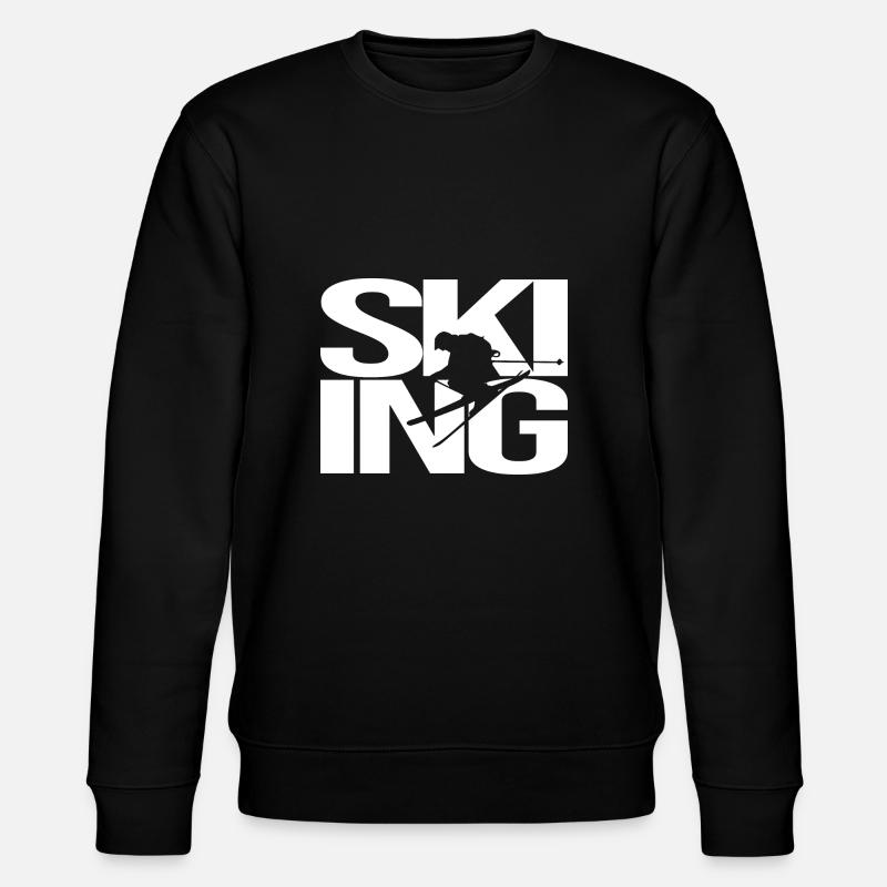 Skiing - Stanley/Stella Unisex Bio-Sweatshirt CHANGER  - Schwarz