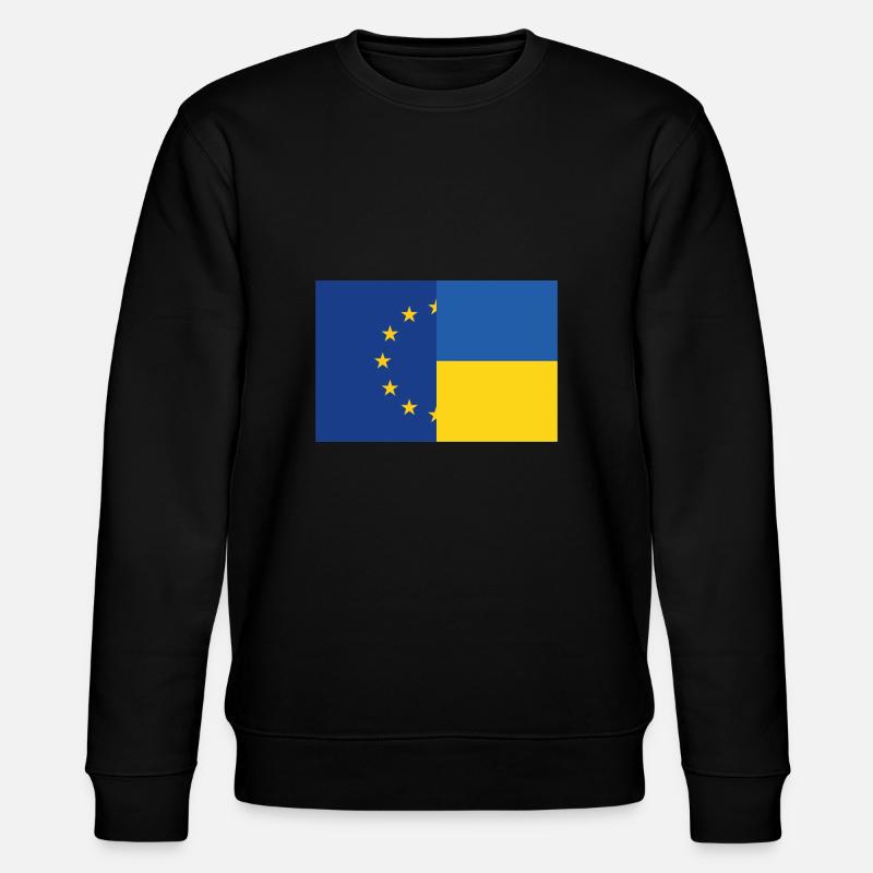 Ukraine EU - Stanley/Stella Unisex Bio-Sweatshirt CHANGER  - Schwarz